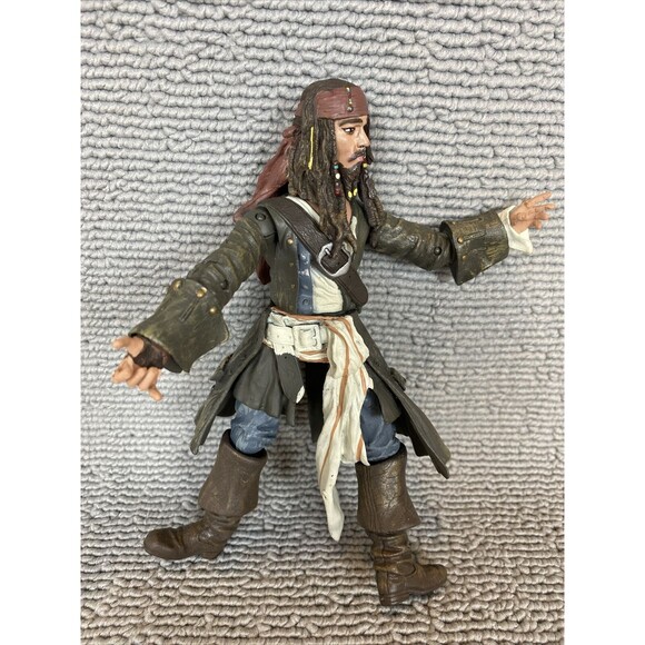 Disney Parks Exclusive Pirates Of The‎ Caribbean Captain Jack Sparrow 7” Figure - Picture 2 of 3